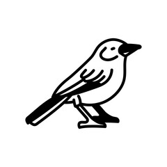 Nightingale Glyph Icon, Vector illustration