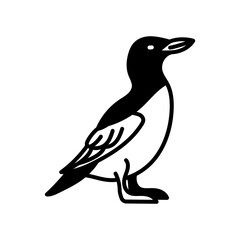 Guillemot Glyph Icon, Vector illustration