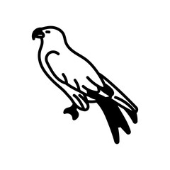Kite Bird Glyph Icon, Vector illustration