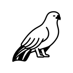 Rough legged Hawk Glyph Icon, Vector illustration