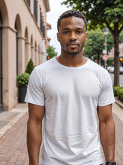 Hombre joven vestido con camiseta blanca