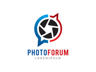 Photography Forum or Community logo symbol or icon template