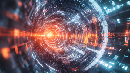 Abstract innovation space travel successful business. future disruption strategy for time and space travel portal gateway. 3d rendering. Time Portal. Illustration