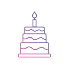 Cake vector icon stock illustration
