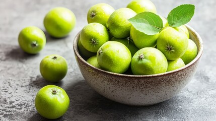 Green Apples in a Bowl