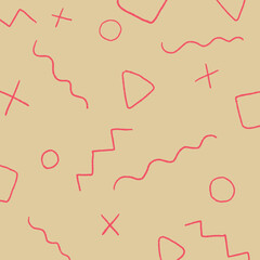 線の落書き風の背景素材のイラスト8