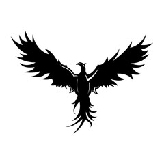 phénix, oiseau de feu, oiseau, feu, envol, vol, ailes, cendres, abstrait, logo, logotype, concept, conception, feu, flammes, isolé, légende, légendaire, mythe, mythologie, mythique, vecteur, illustrat