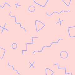 線の落書き風の背景素材のイラスト5