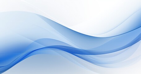 Obraz premium A smooth abstract design featuring flowing blue waves against a light background, ideal for digital backgrounds or graphics.