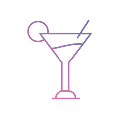 Cocktail Glass vector icon stock illustration