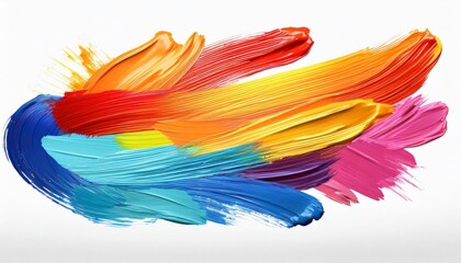 Abstract design created by blending colorful paint strokes together