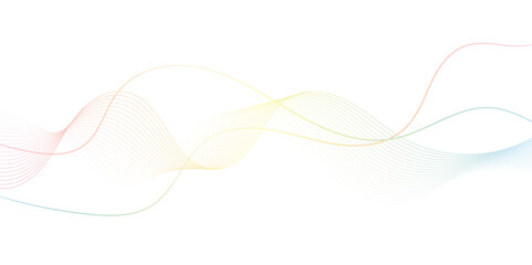 Colorful wave dynamic curve lines abstract background. Energy technology concept modern backdrop design for business, presentation, banner.