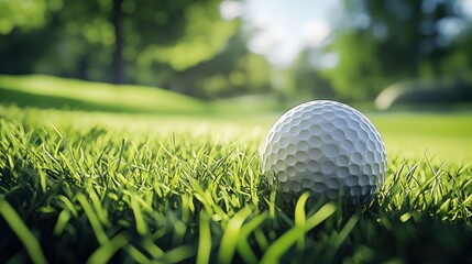 Obraz premium Golf Ball on a Green