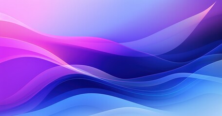 Obraz premium A smooth gradient background featuring flowing waves in shades of pink, purple, and blue, ideal for digital designs.