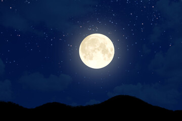 星空と満月 © miiko
