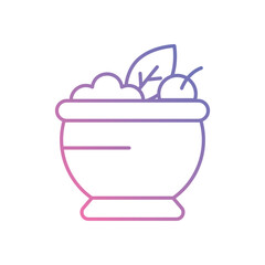 Salad Bowl vector icon stock illustration