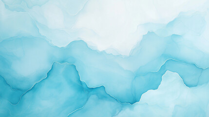 Fototapeta premium A blue and white watercolor painting of a sky with clouds