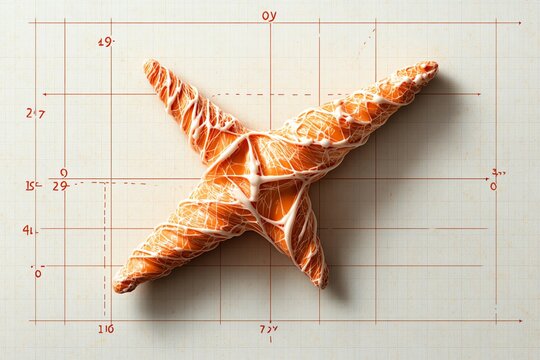 Algebraic graph with a perfect parabola plotted carefully on the coordinate plane, showing the relationship between "x" and "y