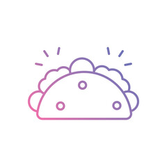 Taco vector icon stock illustration