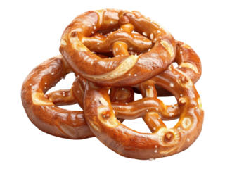 Pretzel cookies. Isolated PNG