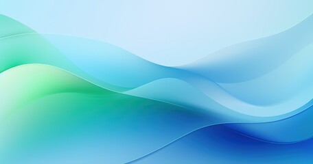 A smooth gradient design featuring flowing waves in shades of blue and green, ideal for backgrounds or digital art.