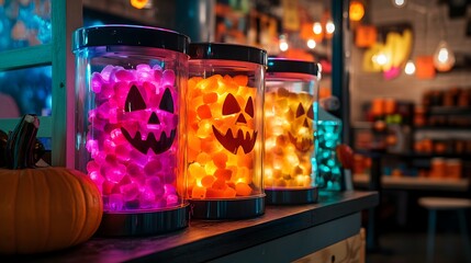 Innovative high tech candy dispensers with facial recognition technology that customize the treats based on who approaches