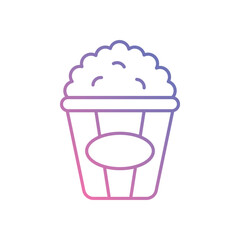 Popcorn vector icon stock illustration