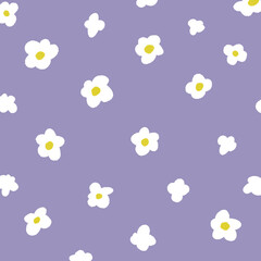 花のレトロな柄の背景素材のイラスト7