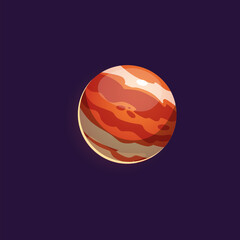 Planet with swirling patterns vector illustration