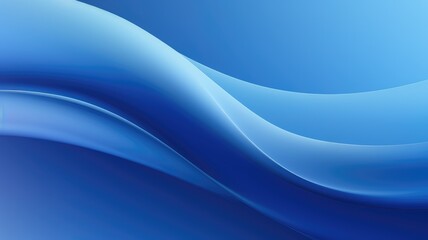 Fototapeta premium A smooth gradient of blue waves creating a serene and calming background.