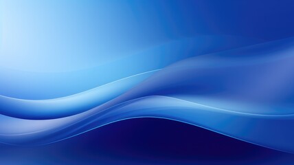 Obraz premium A smooth gradient of blue waves creating a serene and calming background.