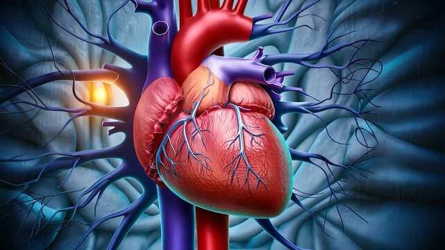 Human Heart Anatomy Illustration.