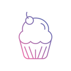 Cupcake vector icon stock illustration