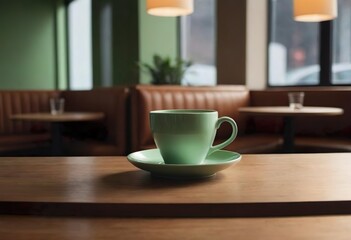 Latte Art in a Cozy Café Atmosphere