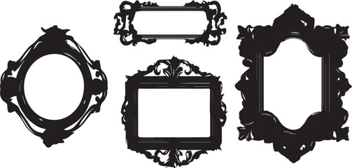 Set frames. Hand drawn vector illustration