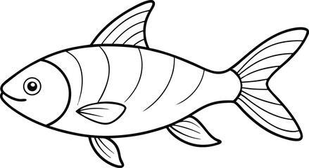 Beautiful Fish Vector Art for Relaxing Coloring






