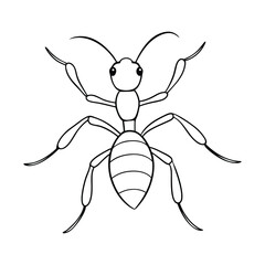 Ant Vector Illustration, Cartoon, Clipart, and Line Art Design.eps
