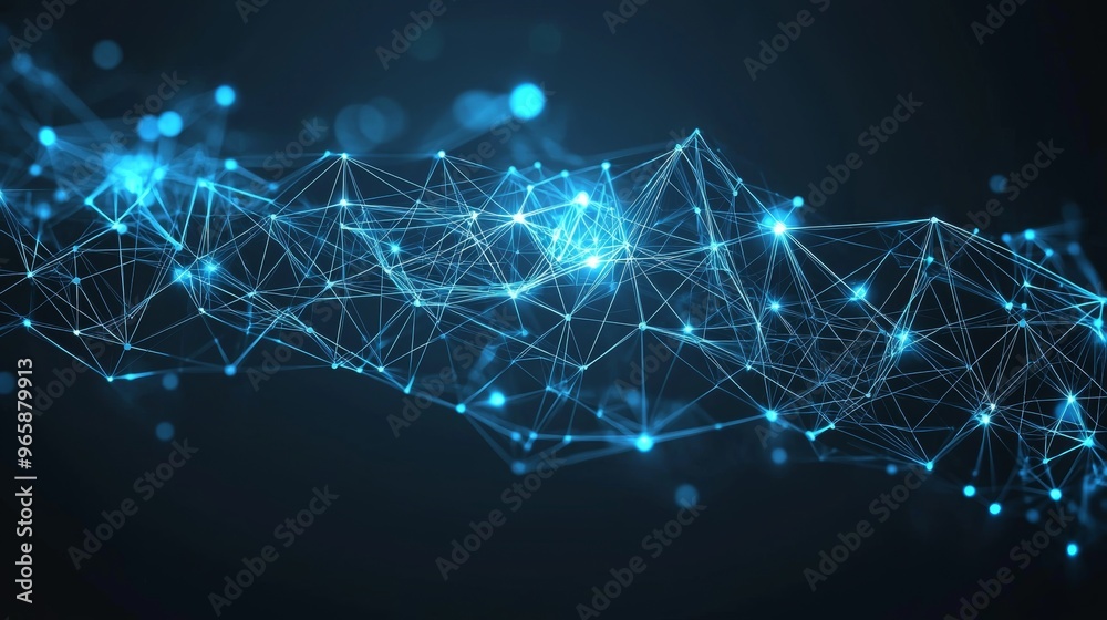 Poster graph technology illustration. data technology illustration. a three-dimensional abstract connection