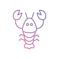 Lobster vector icon stock illustration