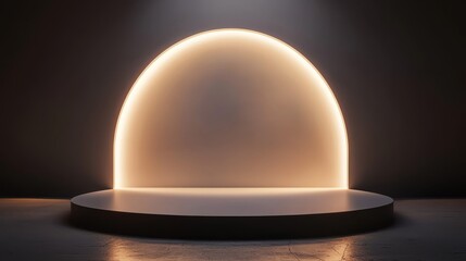 Fototapeta premium Ambient Lighting Minimalistic Product Display Podium.
