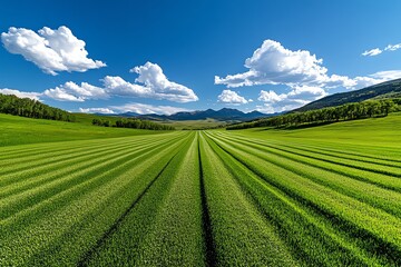 Fototapeta premium Real estate negotiation for a sprawling ranch, wide open fields and endless possibilities for farming or recreational use