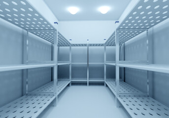 Freezer room with selfs 