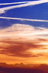 Fototapeta premium Sunrise. The sky. Sunrise in the summer