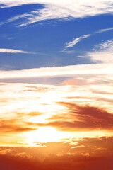Fototapeta premium Sunrise. The sky. Sunrise in the summer