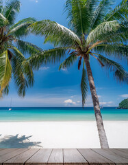 Beautiful summer beach background with lots of copy space
