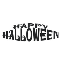 Happy Halloween Text Styling Vector 
