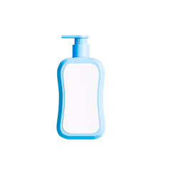 Liquid soap packaging with blank label isolated on gray background