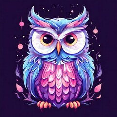 Obraz premium owl illustration black and white, owl drawing, coyote illustration, owl tattoo, nail illustration