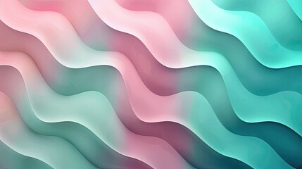 Fototapeta premium A smooth, abstract wave pattern in soft pastel colors, creating a calming and modern visual effect.