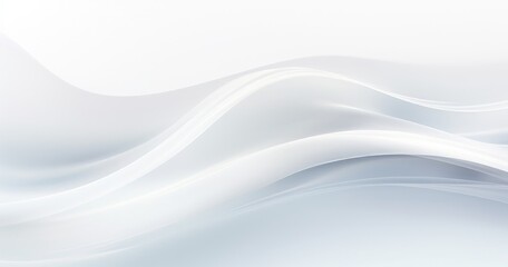 Obraz premium A smooth, abstract wave pattern in soft white and gray tones, ideal for backgrounds or graphic design projects.